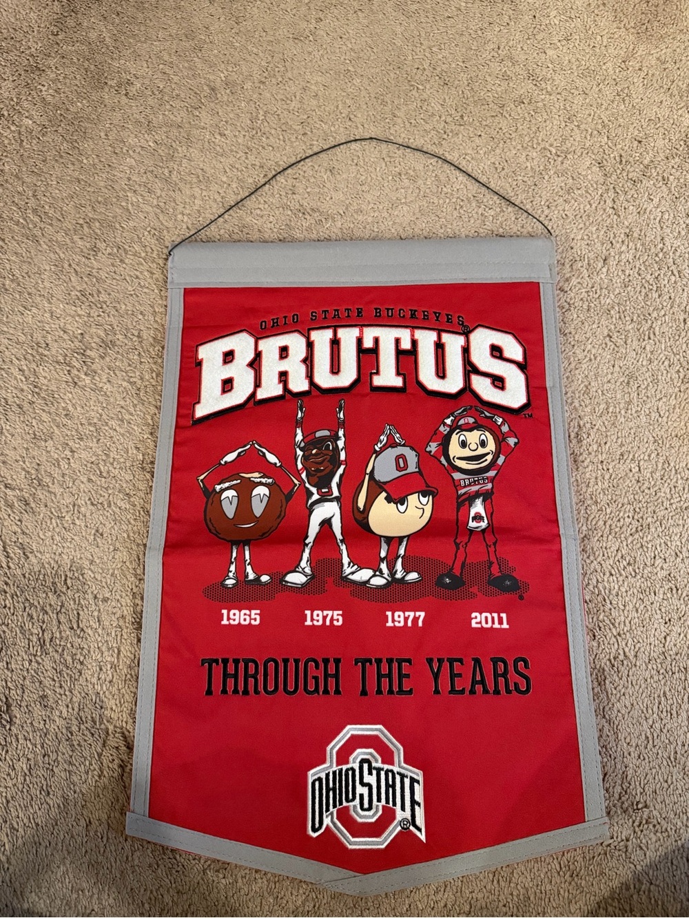 Ohio State Brutus Red Wall Banner